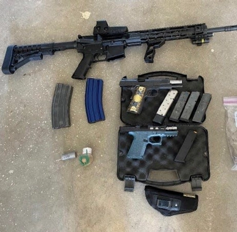 Police claimed that when looking into the video of the boy with guns, these goods were found in a home on Verona Road.