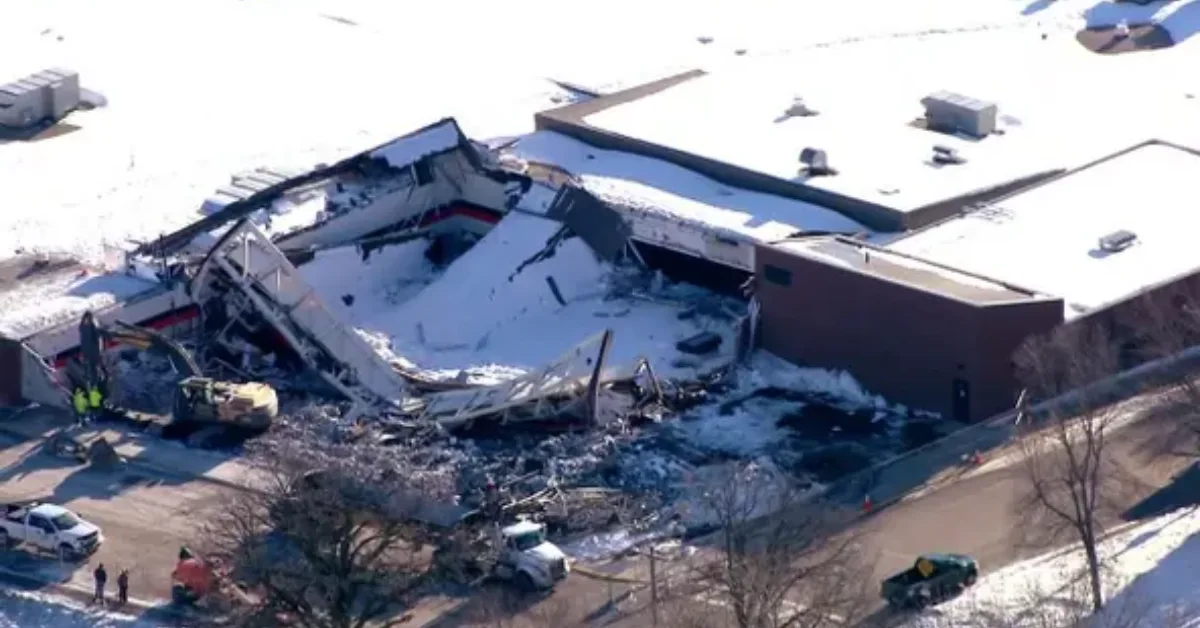 Roof Damage Results In Demolition of School Gym In Browerville, Minnesota